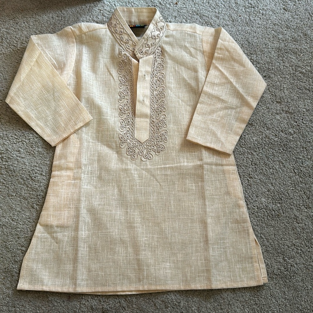 Tan/cream boys Indian kurta ONLY